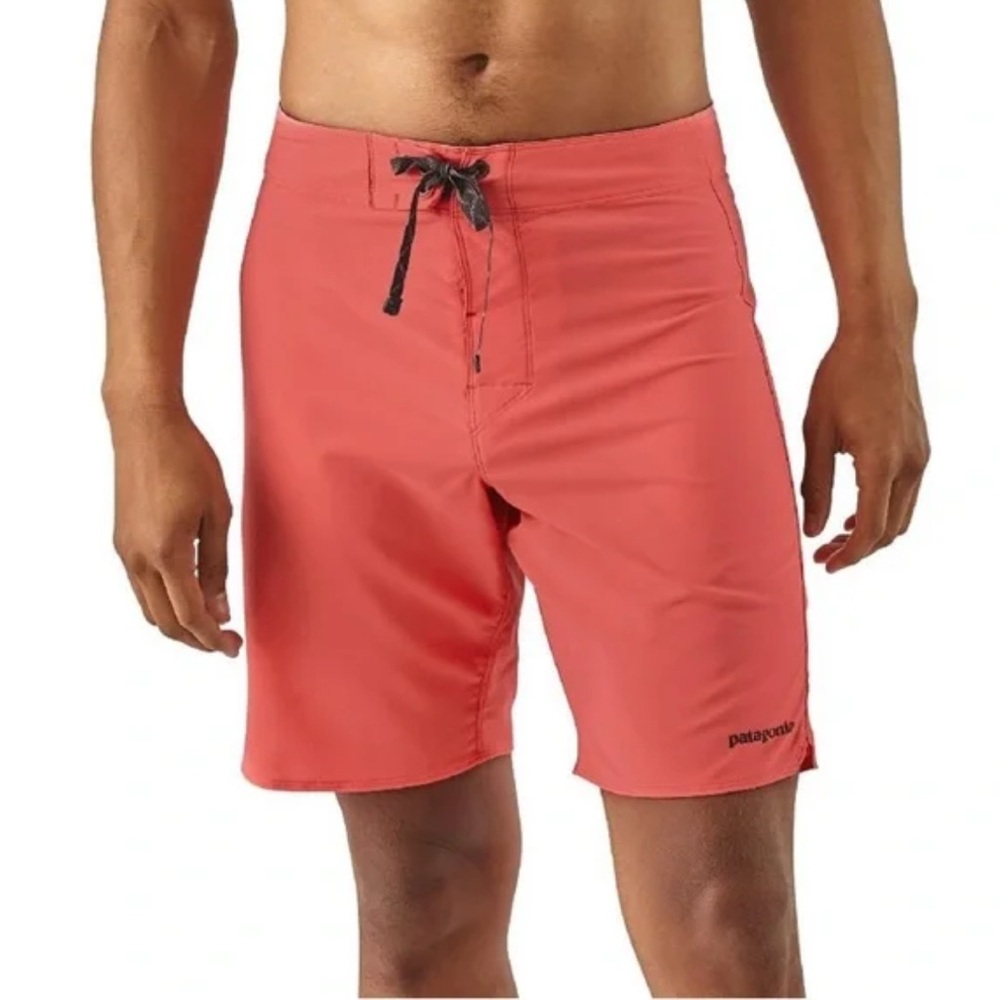 Patagonia Coral Boardshorts Men’s Size 32 Wavefarer Trunks Drawstring Zip Pocket